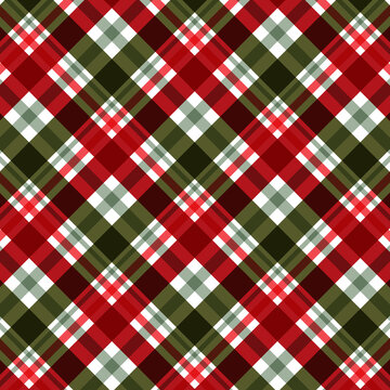 Abstract background with a Christmas themed plaid design