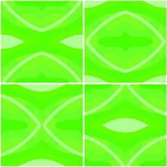 Set of four green backgrounds. Vector abstract illustration. Suitable for background, template, or fashion