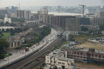 Obraz premium view, main road, rainy day, city road,