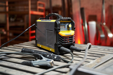 Ivertor type welding machine for manual arc welding with stick electrodes on direct current for domestic conditions