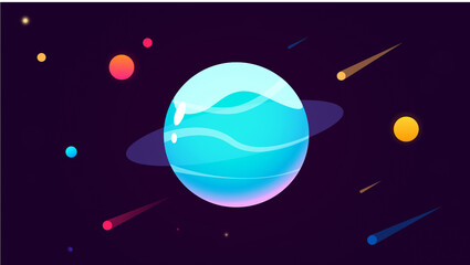 Naklejka premium space illustration