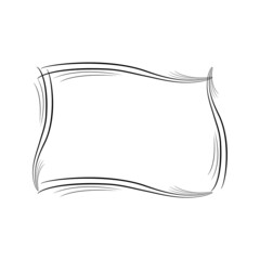 Black modern stylish frame with wavy line