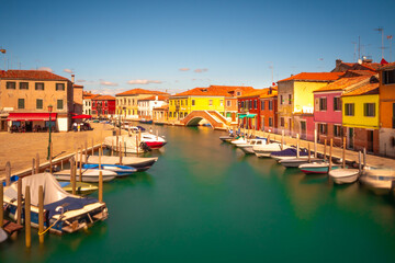 Fototapeta na wymiar Port of Murano in Venice, Italy, at summer