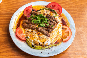 Manisa kebap in Manisa, Turkey.