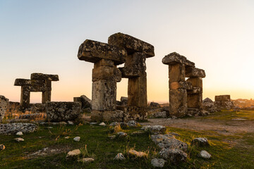 Ruins of Blaundus ancient city in Usak province of Turkey.