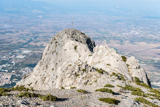 Rocky pinnacle in Spil Dagi National Park in Manisa province of Turkey.