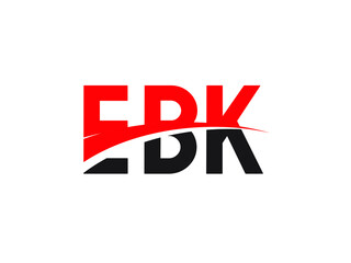 EBK Letter Initial Logo Design Vector Illustration