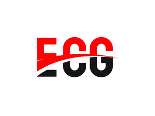 ECG Letter Initial Logo Design Vector Illustration