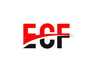 ECF Letter Initial Logo Design Vector Illustration