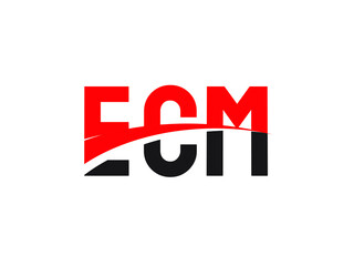 ECM Letter Initial Logo Design Vector Illustration