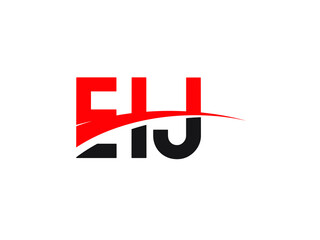 EIJ Letter Initial Logo Design Vector Illustration