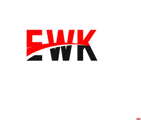 EWK Letter Initial Logo Design Vector Illustration