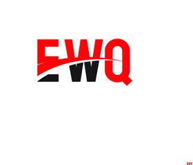 EWQ Letter Initial Logo Design Vector Illustration