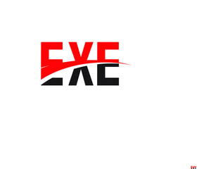 EXE Letter Initial Logo Design Vector Illustration
