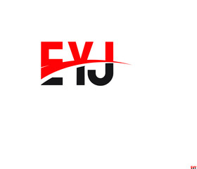 EYJ Letter Initial Logo Design Vector Illustration