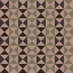 Pattern from brown triangles. Vector seamless pattern. Modern stylish texture.