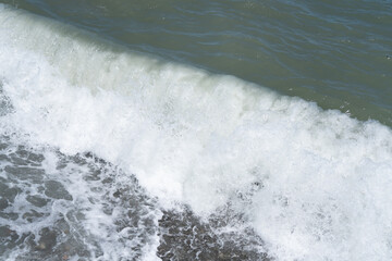 background in the form of sea foam, waves on the sea