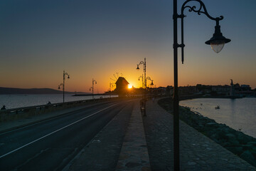 City of Nesebar on the sunrise-one famous Bulgarian resort