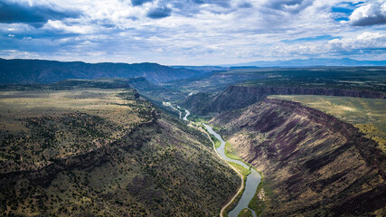 Rio Grande, New Mexico, Aerial View in Stunning HQ © Aerial Stock Footage