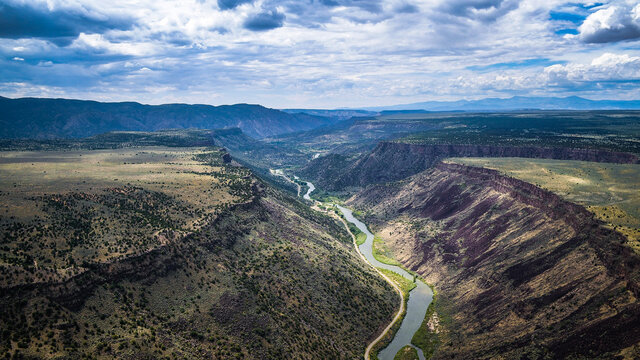 Rio Grande, New Mexico, Aerial View In Stunning HQ