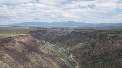 Fototapeta na wymiar Rio Grande, New Mexico, Aerial Photo Series in different Colors