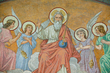 Naklejka premium Religion and spirituality. Catholic church.