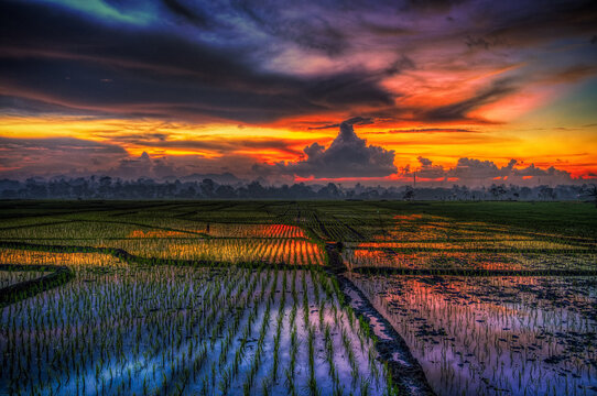 Sunset desa Girang Cirebon