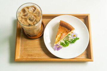 Basque Burnt Cheesecake on plate