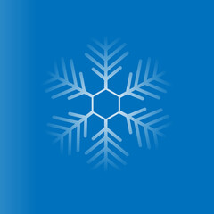 Для Интернета Snowflake on a blue background .Gradient. Illustration.