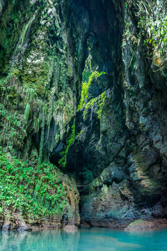 Little green valley and canyon Java south West
