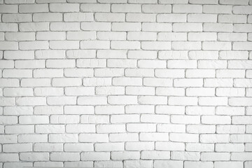 empty white brick wall for background
