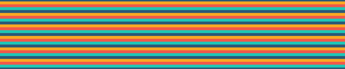 Seamless pattern banner with colorful horizontal lines