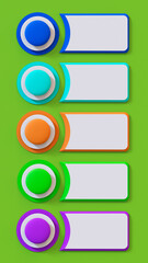 Obraz premium Abstract infographic options template. Business concept. Workflow layout, banner element, web design. Place for text and logo. 3D rendering