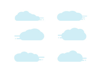 clouds vector with speed sign isolated on white background ep167