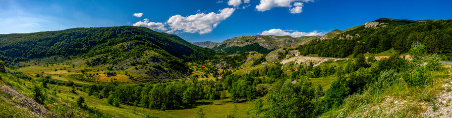 Fototapeta na wymiar Pamorama of the Montenegro road in mountains