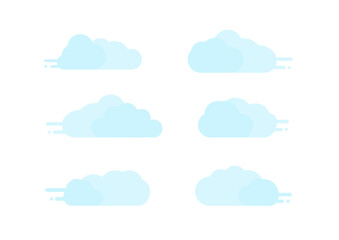 clouds vector with speed sign isolated on white background ep169