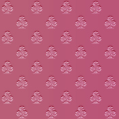 trifoglio rilievo pattern rosa