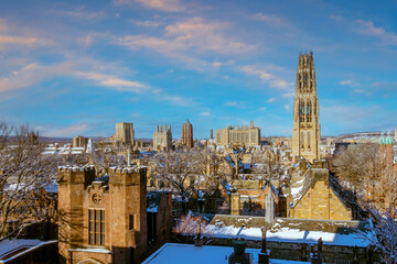 New Haven city downtown skyline cityscape of Connecticut, USA