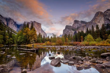 Wandcirkels aluminium Landscape of Yosemite National Park in USA , au, © f11photo