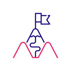 Mission vector 2 colour icon style illustration. EPS 10 file
