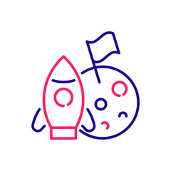 Startup vector 2 colour icon style illustration. EPS 10 file