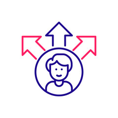 Flexibility vector 2 colour icon style illustration. EPS 10 file