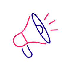 Announcements vector 2 colour icon style illustration. EPS 10 file