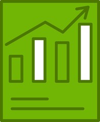 Sale report Filled Linear Vector Icon Design