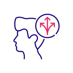 Decision vector 2 colour icon style illustration. EPS 10 file