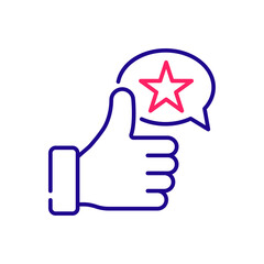 Positive Interaction vector 2 colour icon style illustration. EPS 10 file