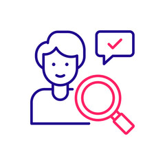 Applicant vector 2 colour icon style illustration. EPS 10 file