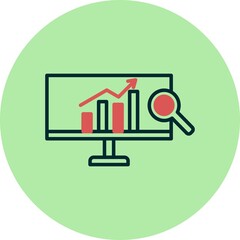 Data research Filled Linear Vector Icon Design