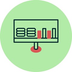 Profit Filled Linear Vector Icon Design