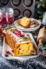 Traditional christmas fruitcake